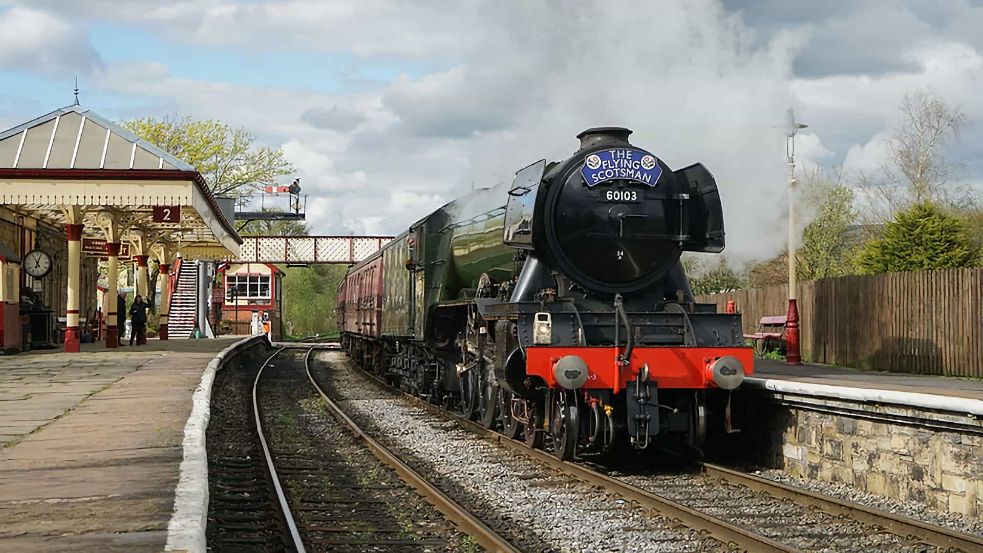 Flying Scotsman on Display at Bury Station