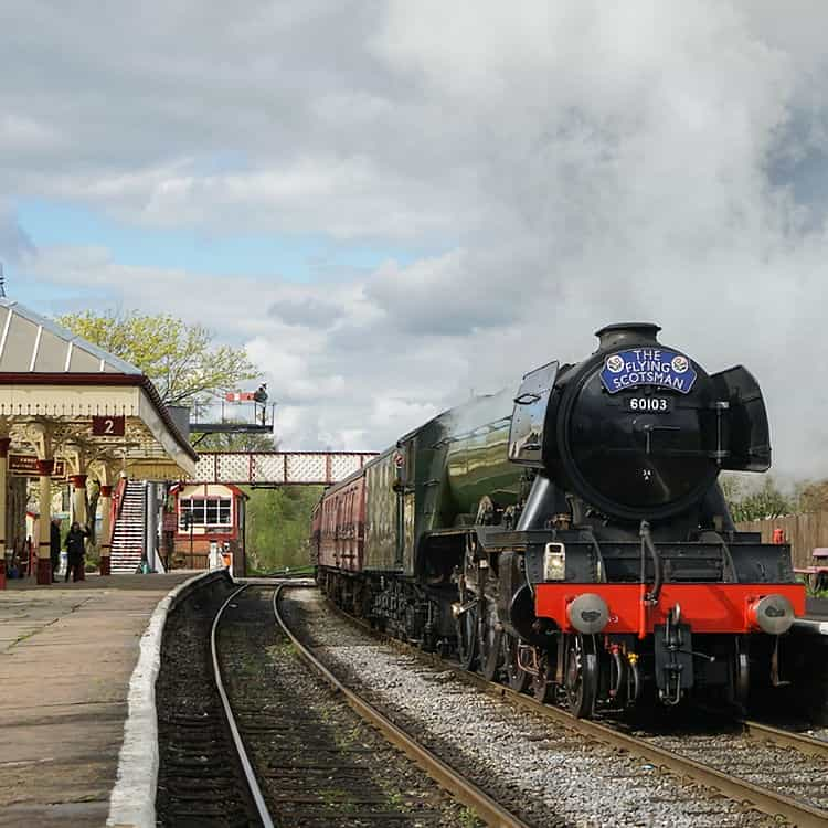 Flying Scotsman on Display at Bury Station