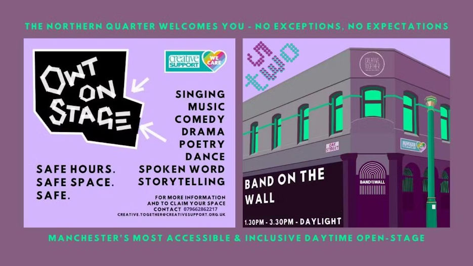 Owt on Stage - Creative Support Open Mic